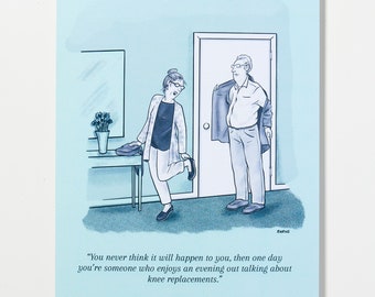Funny Get Well Card - Knee Replacement