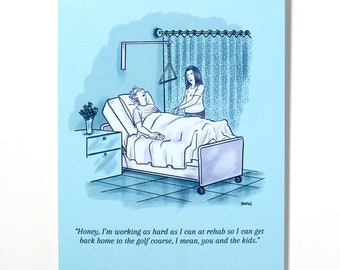 Funny Get Well Card - Get Back to Golf