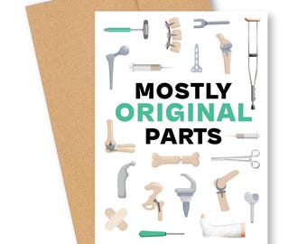 Funny Get Well Card - Original Parts