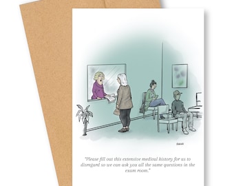 Funny Get Well Card - Medical History