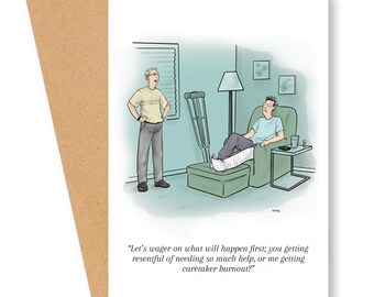 Funny Get Well Card - Let's Wager