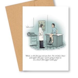Carte de rétablissement amusante - type pour le haut du tibia