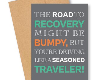 Get Well Encouragement - Bumpy Road