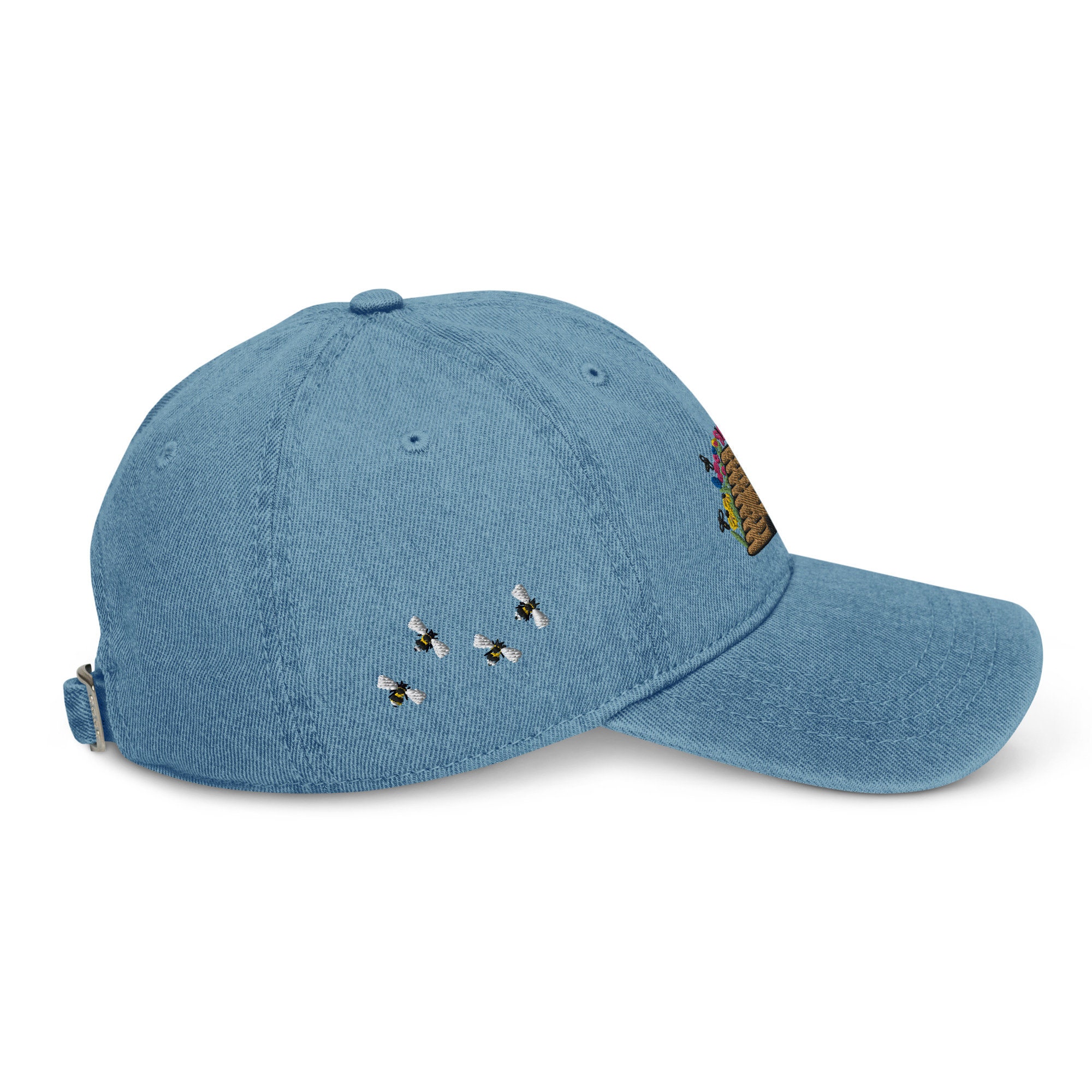 ?LAST ONE! EMBROIDERED BEE DENIM HAT UNISEX New hat, who dis?  main image 4