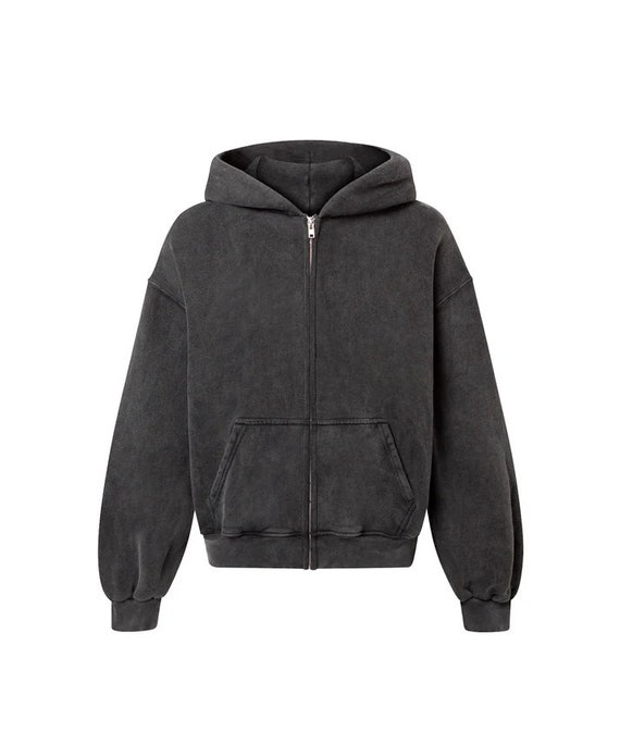 450 GSM 'washed Vintage Black' Zip Hoodie - Etsy 450 GSM 'washed Vintage Black' Zip Hoodie - Etsy