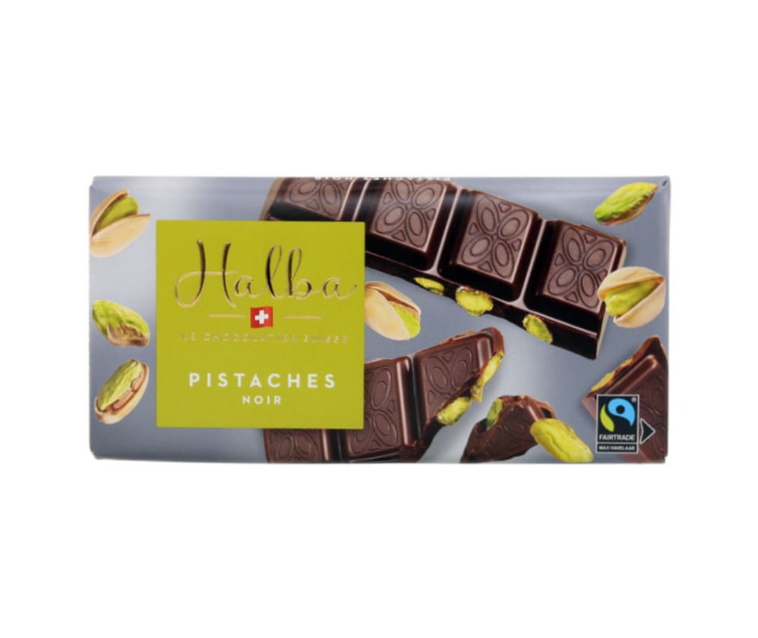 Halba Chocolate Bar Dark Pistachios 100g - Etsy