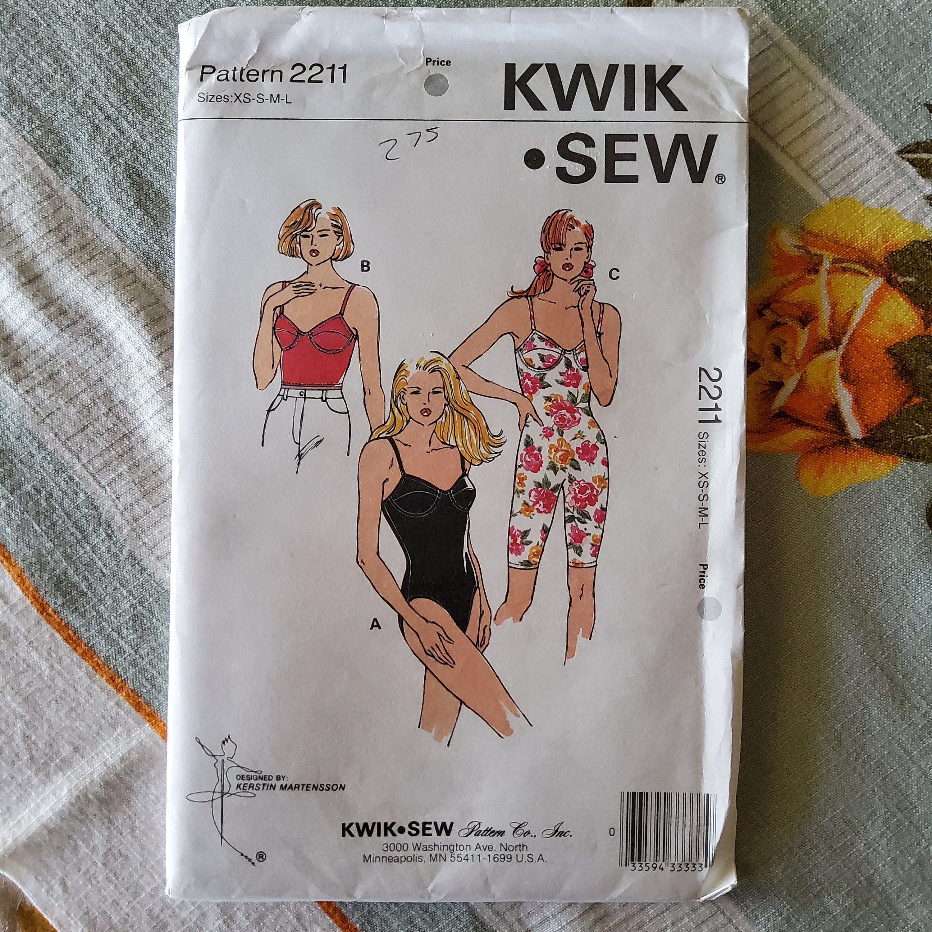 Bra Size 32 34 36 38 40 AA-DDD Cup Sizes With Adjustable Shoulder Straps  Kwik Sew 3594 Sewing Pattern