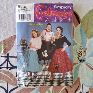 Simplicity 5403 Complete Uncut Factory Folds Sewing Costume Pattern 50s Poodle Skirts My Brother In Christ How Many of These Are There? 6-12