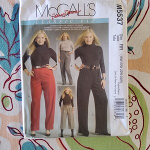 McCalls 5537 Complete Uncut Factory Folds 2007 Sewing Pattern Plus Size Palmer Pletsch Pants Pattern Wardrobe Staple 18W-24W Waist 33-39