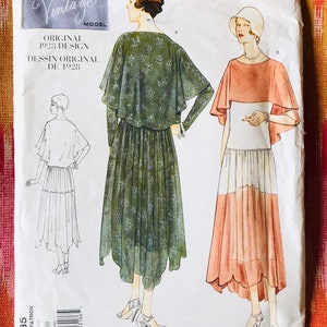 Out of Print Vogue 2535 Original 1928 Design Flapper Uncut Complete Factory Folds Costume Shop Essential Dress Slip