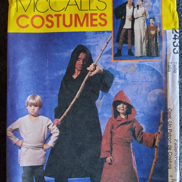 McCalls 2433 Complete Uncut Factory Folds Vintage 90s Star Wars Based Halloween Cosplay LARP Costume Pattern Size M/L