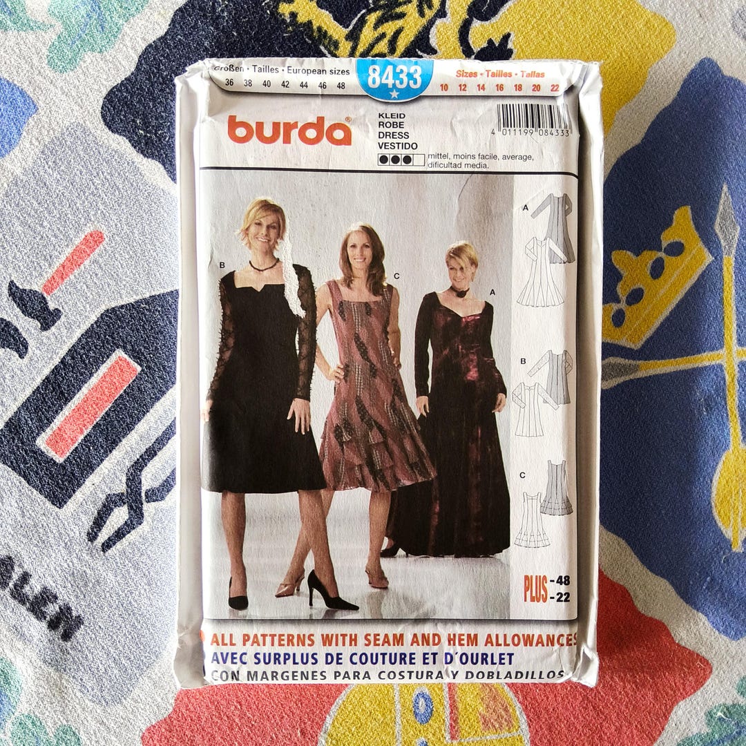 Burda 8433 Complete Uncut Factory Folds Vintage 2003 Y2K Sewing Pattern ...