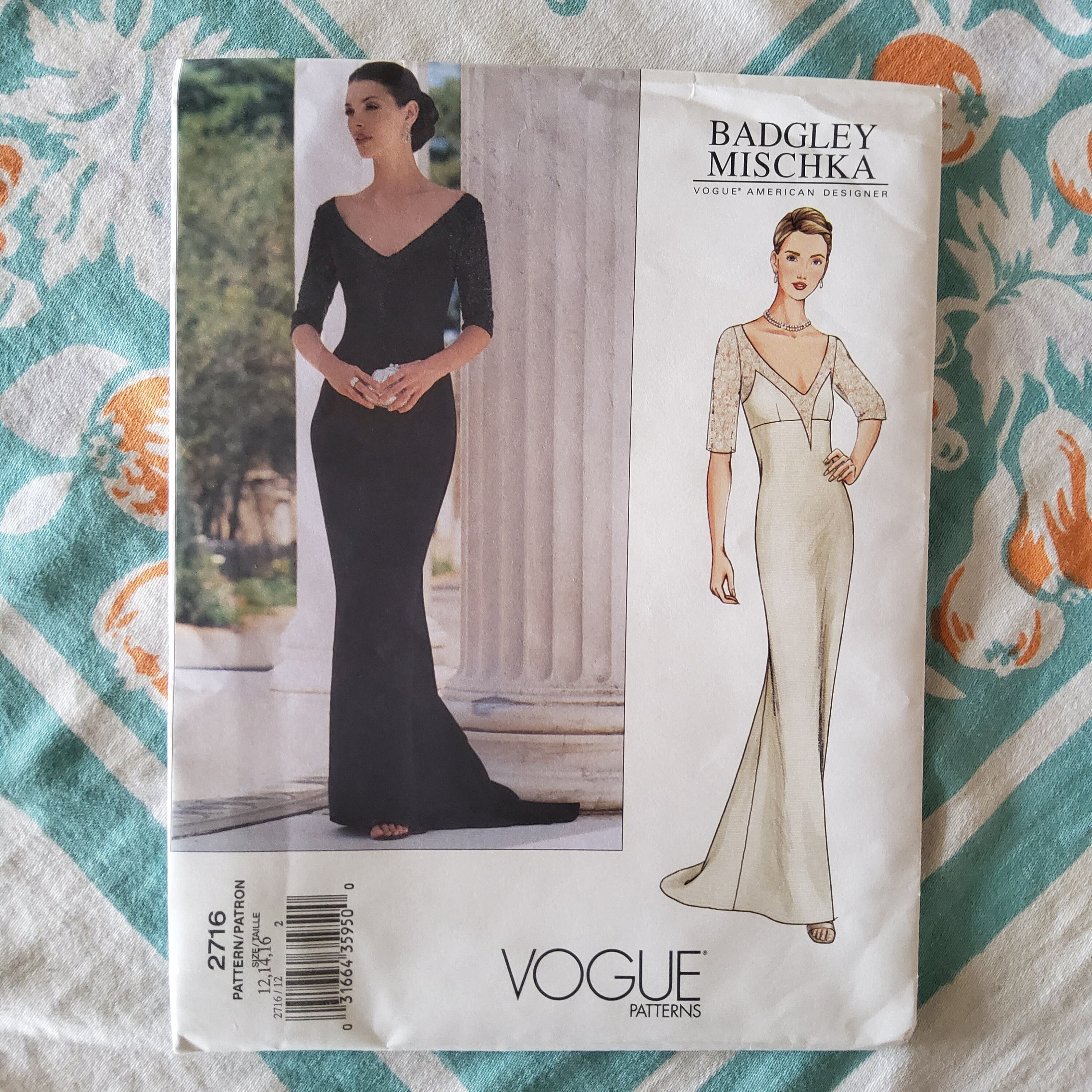 VOGUE Designer V1174 海外ドレス型紙 Vogue 2716 Complete Uncut Factory Folds Early 2000s Designer