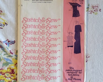 Stretch & Sew 1530 Complete Uncut Factory Folds 1970 Sewing Vintage Pattern T Shaped Tunic Fashion History
