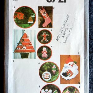 Simplicidade 8721 Completo Sem Cortes Fábrica Dobras Vintage 70s Natal Artesanato Enfeites Decorações Padrão de Costura Feito à Mão Feriado