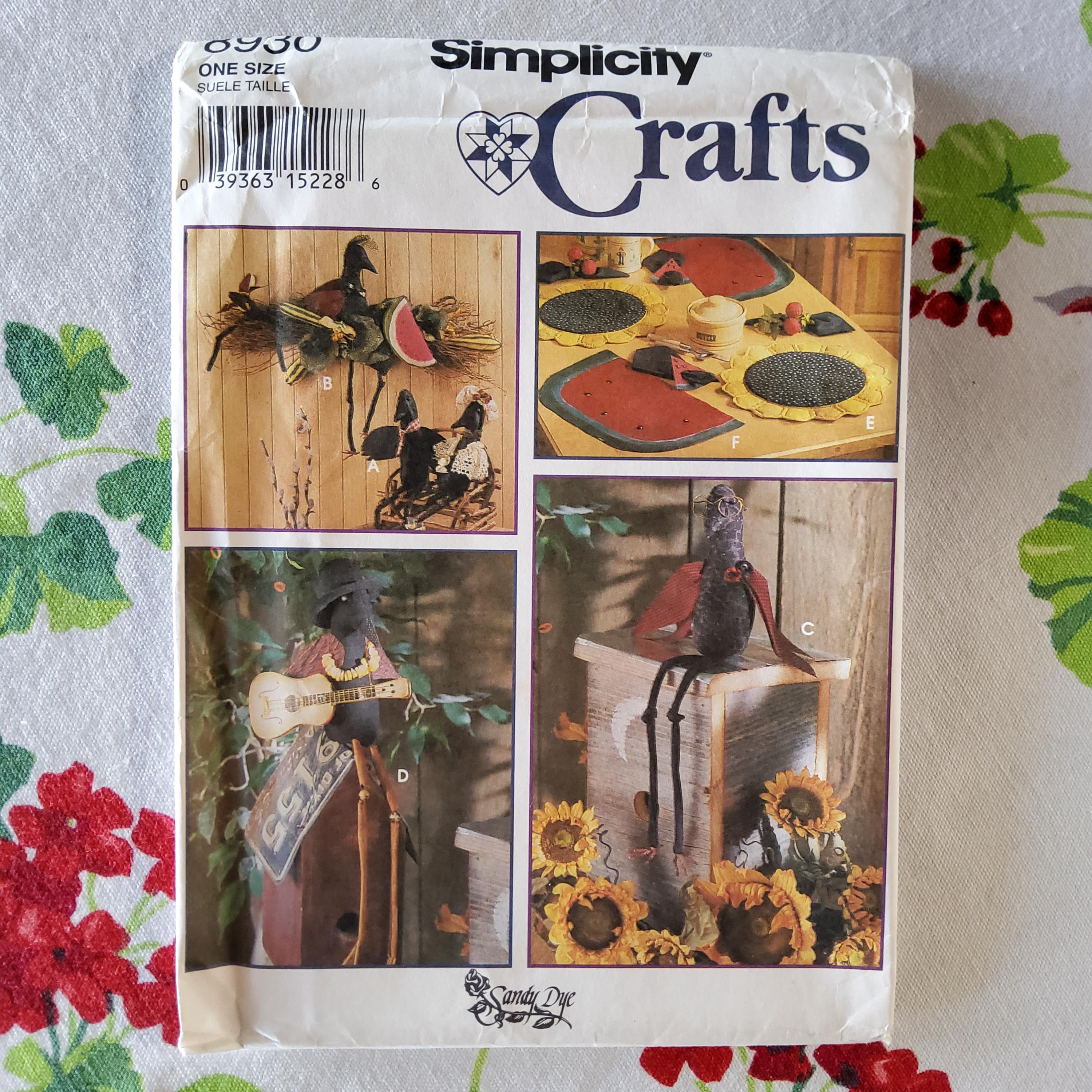 Simplicity Crafts 8930 Complete Uncut Factory Folds Vintage 90s Sewing ...