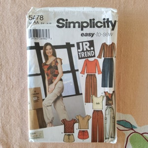 Einfachheit Jr Trend 5478 Komplett Ungeschnitten Fabrik Falten Schnittmuster Kapsel Casual Kleiderschrank Tees Lockere Cargo Hose Shorts Größe 3-9 28-32