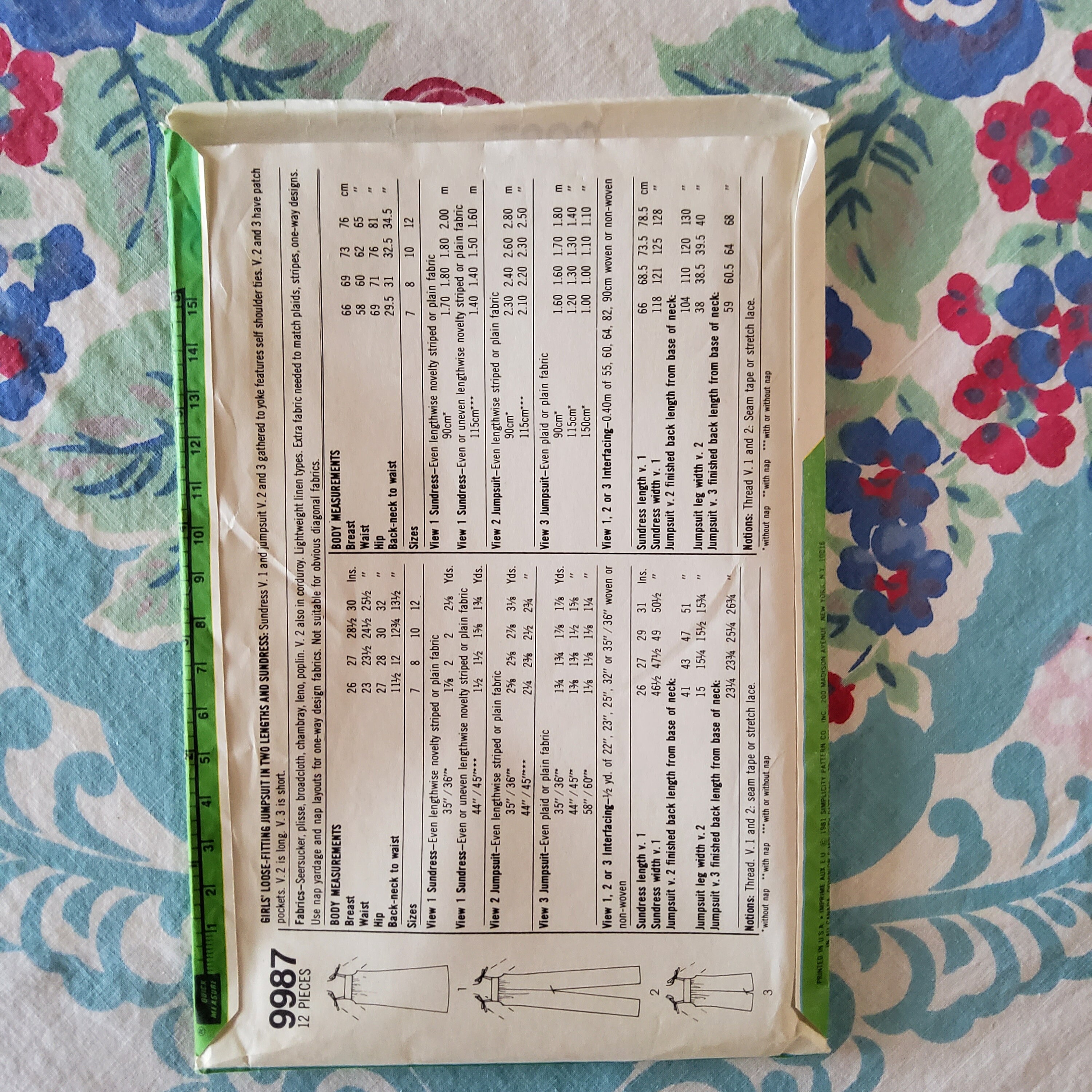 Simplicity 9987 Complete Uncut Factory Folds Vintage 80s