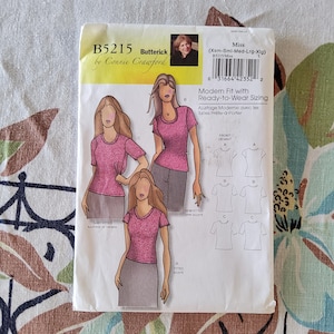Butterick 5215 Complete Uncut Factory Folds Connie Crawford Plus Size Basic Tee Shirts Sewing Pattern Basics Multiple Sizes Available