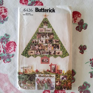 Butterick 6426 Completo Sem Cortes Dobras de Fábrica Vintage 1999 90s Padrão de Costura Artesanato de Natal Decoração Cartão Pendurado na Parede Meias Enfeites