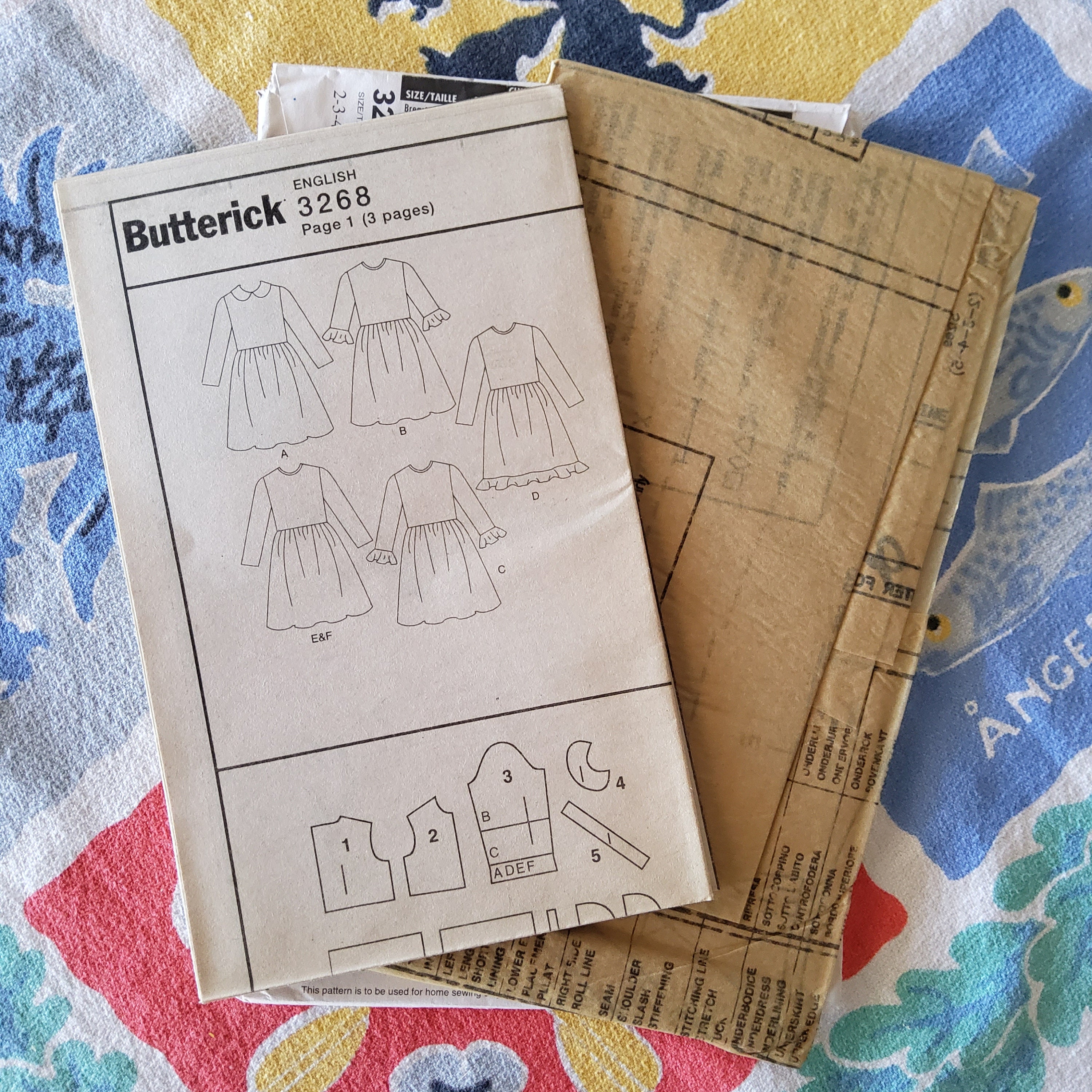 Butterick 3268 Complete Uncut Factory Folds Early 2000s Sewing