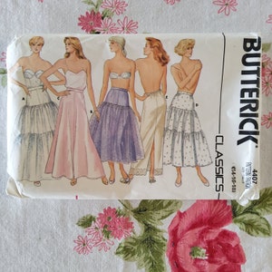 Butterick 4407 Complete Uncut Factory Folds Vintage 80s Sewing Pattern Essential Slip Underpropers Petticoats Full Length Slips Multi Szs