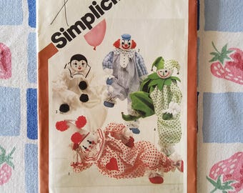 Simplicity 5259/8379 Complete Uncut Factory Folds Possessed by Satan Vintage 80s Terrifying Clowns Craft Sewing Pattern NOT A TOY