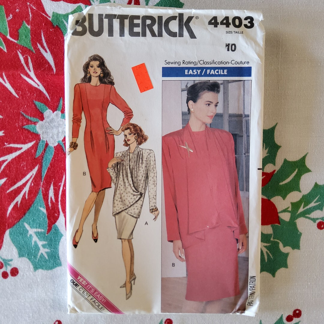 Butterick 4403 Complete Uncut Factory Folds Vintage 80s Sewing Pattern ...