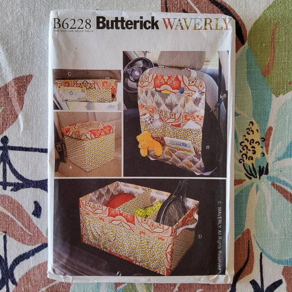 Butterick 6228 Complete Uncut Factory Folds Sewing Pattern Waverly Car Seat Trunk Visor Transport Organizers Get Your Sh*t Together