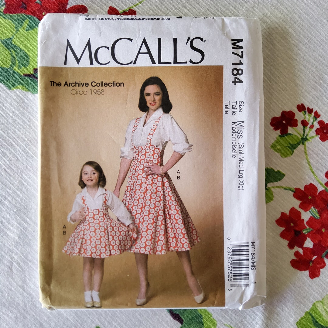 Mccalls 7184 Complete Uncut Factory Folds Retro Sewing Pattern Archive ...