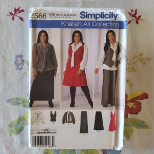 Simplicity 2566 Complete Uncut Factory Folds Sewing Pattern Khaliah Ali Collection Capsule Wardrobe Careerwear Size 10-18 Bust 32.5-40