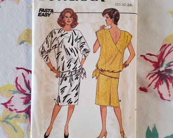 Butterick 3874 Complete Uncut Factory Folds Vintage 80s Sewing