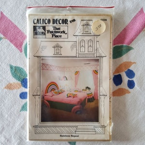 That Patchwork Place D500 Complete Uncut Factory Folds Vintage 80s Pattern Calico Decor PRIDE Rainbow Repeat Complete Room LGBTQ Dreams