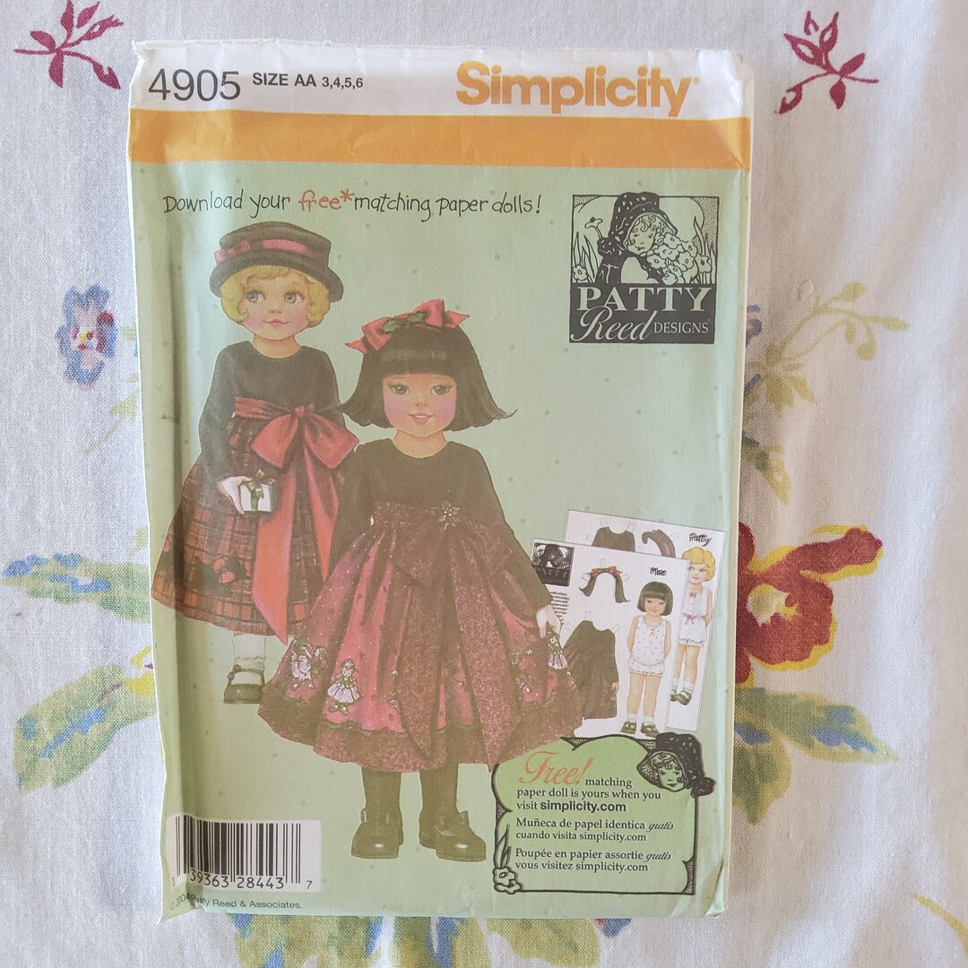 Simplicity 4905 Complete Uncut Factory Folds Patty Reed Designs Empire ...