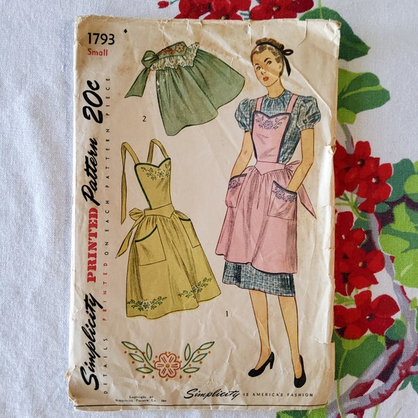 40s Apron Pattern - Etsy
