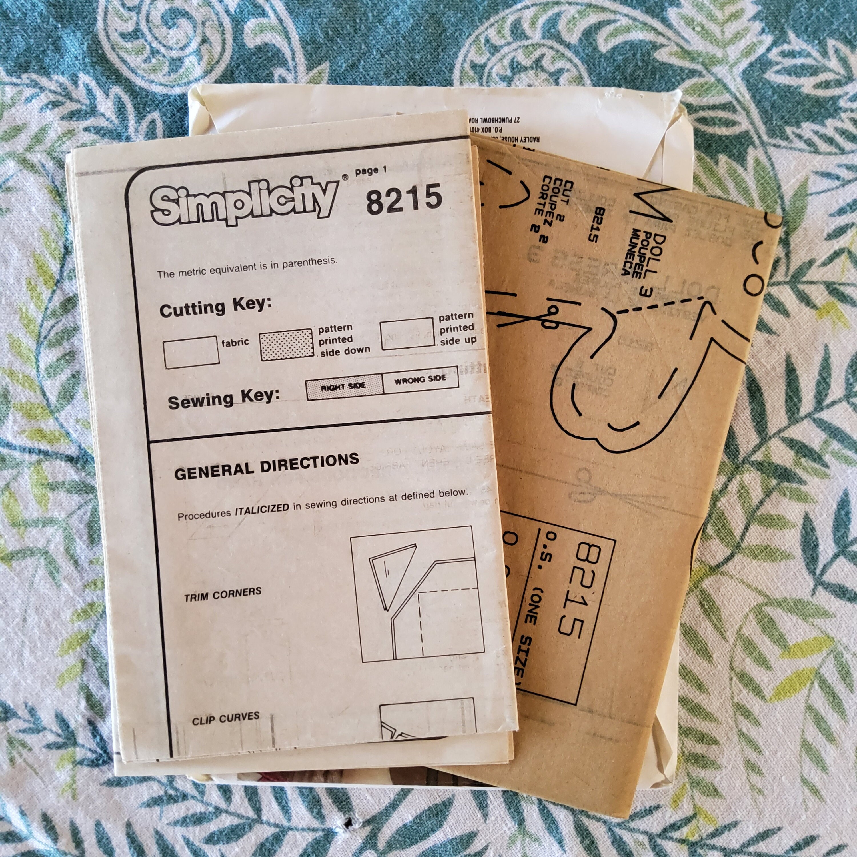 Simplicity 8215 Complete Uncut Factory Folds Vintage 80s