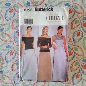 Butterick 6396 Complete Uncut Factory Folds Vintage 90s Sewing Pattern Chetta B Formal 2 Piece Full Length Dress Various Sizes Available