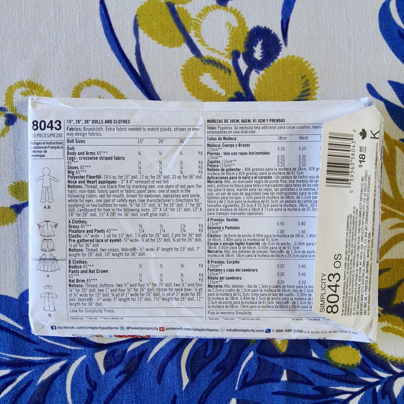 S8043 / 9447 Complete Uncut Factory Folds Vintage 2000-2015 Sewing ...