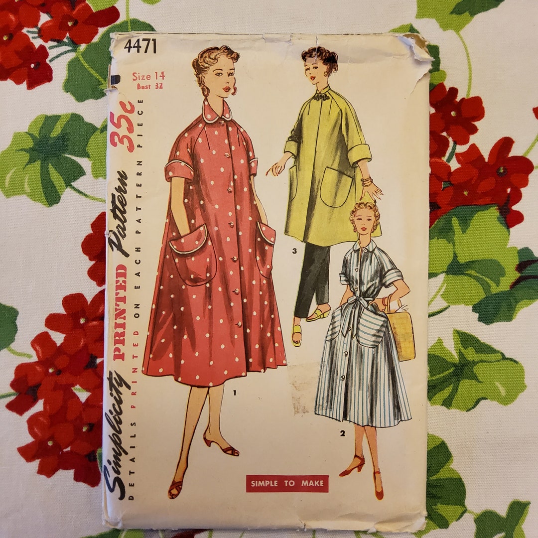 Simplicity 4471 Complete Uncut Factory Folds Vintage 50s Sewing Pattern ...