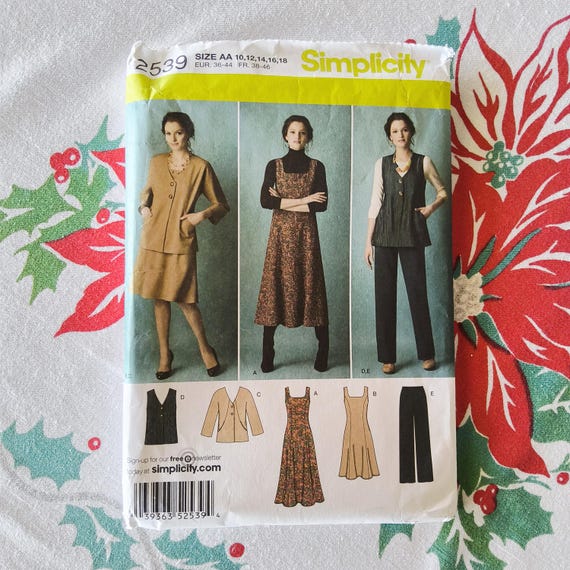 Simplicity 2539 Complete Uncut Factory Folds/traced Sewing Pattern Capsule  Wardrobe Professional or Casual Modest Artsy Pieces Multiple Size - Etsy