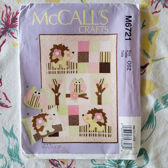Mccalls Crafts 6721 Complete Uncut Factory Folds Sewing Quilting Pattern Sew Sweet Chic Susan Cousineau Nursery Quilt Etsy Canada