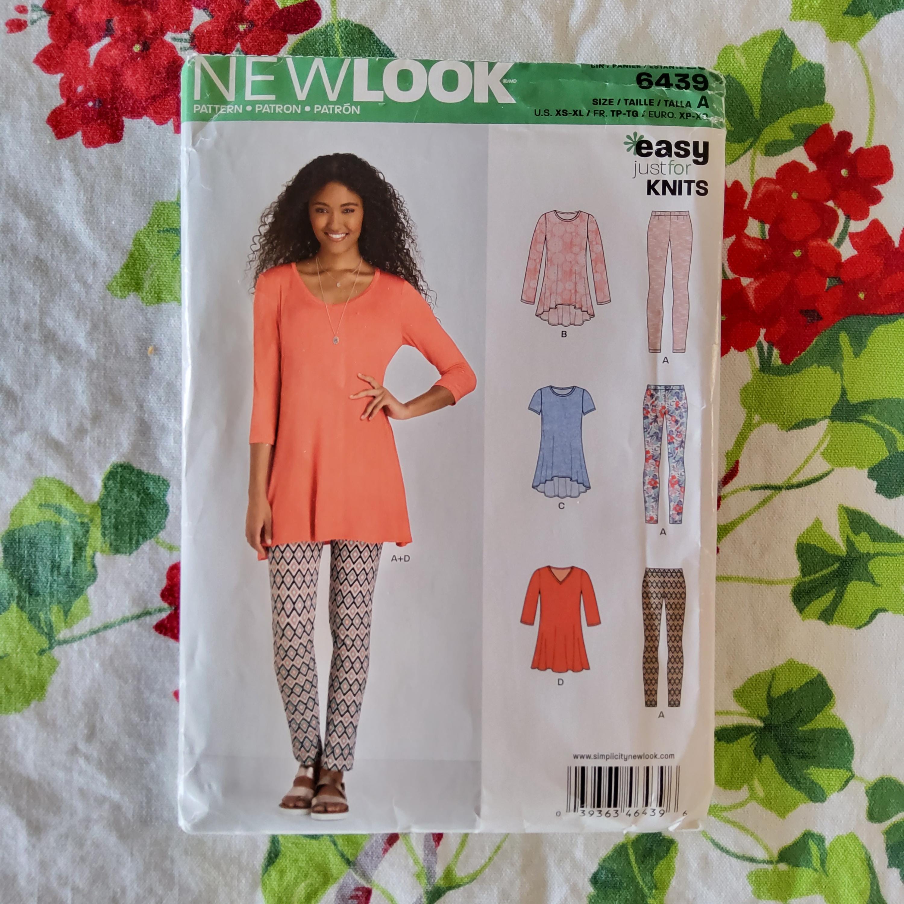 Cape Sewing Pattern NEW LOOK Pattens Misses' Knit Tunics With