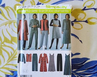 Simplicity 4789 Complete Uncut Factory Folds Capsule Wardrobe Elements Sewing Pattern Active to Casual to Work Wear 10-18 or 20W-28W