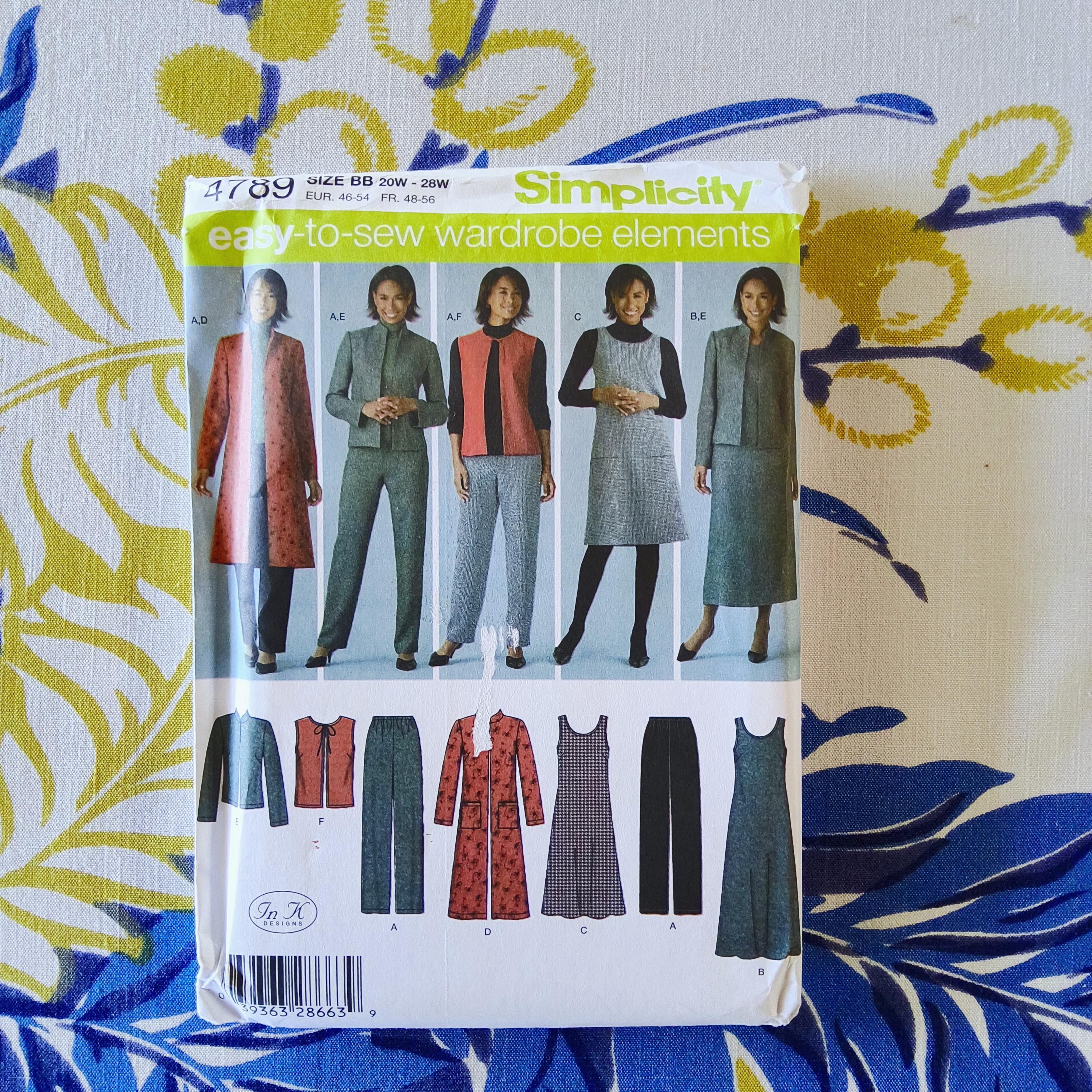 Simplicity 4789 Complete Uncut Factory Folds Capsule Wardrobe Elements ...