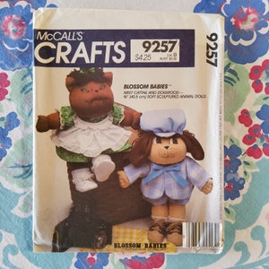 McCalls Crafts 9257 Complete Uncut Factory Folds Vintage 80s Sewing Pattern Blossom Babies Cattail and Dogwood (Save Us From Preciousness)