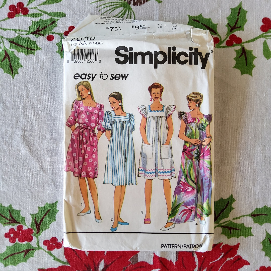 Simplicity 7830 Complete Uncut Factory Folds Vintage 90s Sewing Pattern