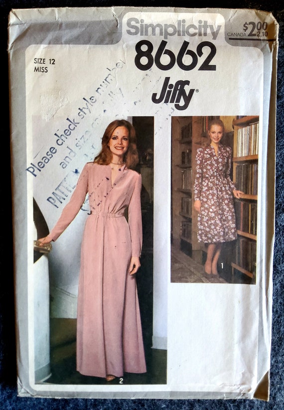 Simplicity 8662 Complete Uncut Factory Folds Vintage 70s
