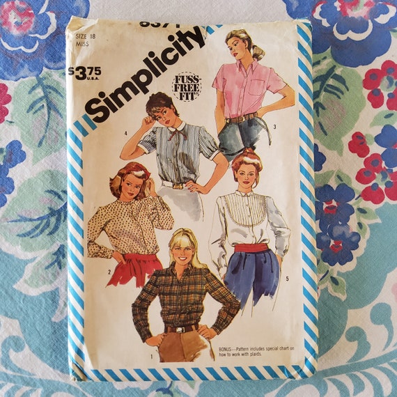 Patrón de costura Simplicity 6371, corte completo o UC FF VNTG