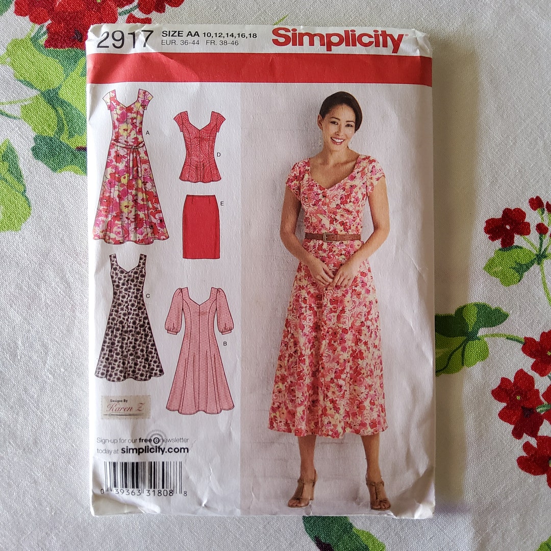 Simplicity 2917 Complete Uncut Factory Folds Sewing Pattern Princess ...