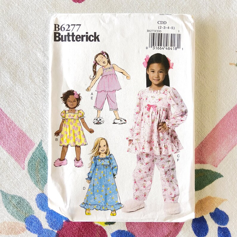 Butterick 6277 Complete Uncut Factory Folds 2015 Sewing Pattern Kids ...